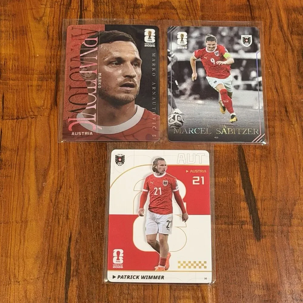 3x 2026 Panini Kayou FIFA World Cup Marcel Sabitzer Marko Arnautovic Austria Lot